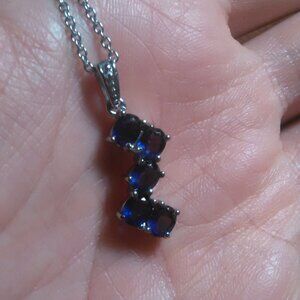 African Amethyst Stainless Steel Pendant Necklace